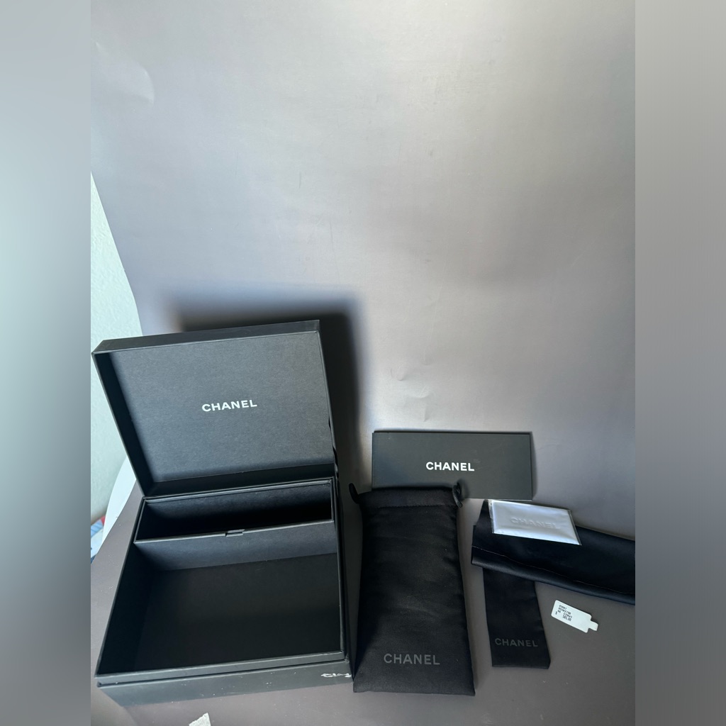 Empty Chanel Jewellery Watch Gift Box With Wipes  Authentication Booklets